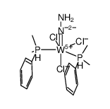 trichlorobis(dimethylphenylphosphine)[hydrazido(2-)]hydridotungsten(VI)结构式