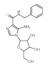 5-amino-N-benzyl-1-[3,4-dihydroxy-5-(hydroxymethyl)oxolan-2-yl]imidazole-4-carbothioamide Structure