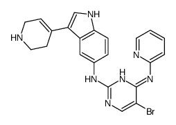 5-bromo-N4-(pyridin-2-yl)-N2-(3-(1,2,3,6-tetrahydropyridin-4-yl)-1H-indol-5-yl)pyrimidine-2,4-diamine structure