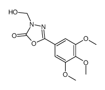 3-(hydroxymethyl)-5-(3,4,5-trimethoxyphenyl)-1,3,4-oxadiazol-2-one结构式