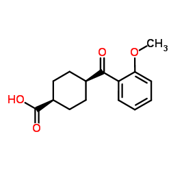 cis-4-(2-Methoxybenzoyl)cyclohexanecarboxylic acid结构式