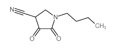 1-butyl-4,5-dioxo-pyrrolidine-3-carbonitrile结构式