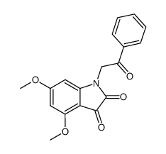 4,6-dimethoxy-1-(2-oxo-2-phenylethyl)indole-2,3-dione Structure