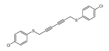 1-chloro-4-[6-(4-chlorophenyl)sulfanylhexa-2,4-diynylsulfanyl]benzene结构式