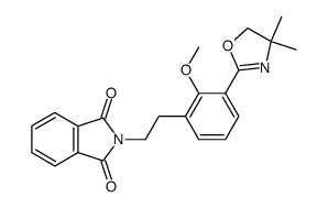 2-(3-(4,4-dimethyl-4,5-dihydrooxazol-2-yl)-2-methoxyphenethyl)isoindoline-1,3-dione结构式