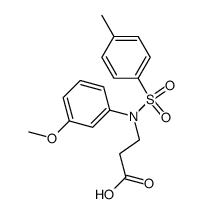 N-(3-methoxy-phenyl)-N-(toluene-4-sulfonyl)-β-alanine结构式