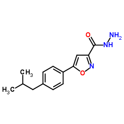 5-(4-ISOBUTYLPHENYL)ISOXAZOLE-3-CARBOHYDRAZIDE structure