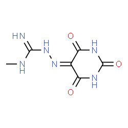 Hydrazinecarboximidamide, N-methyl-2-(tetrahydro-2,4,6-trioxo-5(2H)-pyrimidinylidene)- (9CI)结构式