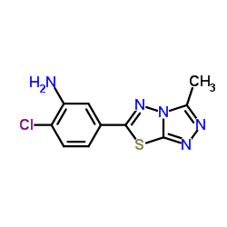 2-CHLORO-5-(3-METHYL-[1,2,4]TRIAZOLO[3,4-B]-[1,3,4]THIADIAZOL-6-YL)-PHENYLAMINE结构式