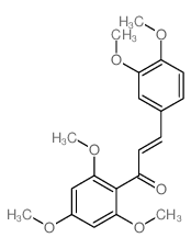 (E)-3-(3,4-dimethoxyphenyl)-1-(2,4,6-trimethoxyphenyl)prop-2-en-1-one structure