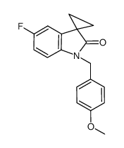 5-fluoro-1-(4-methoxy-benzyl)-siprocyclopropyloxindole结构式