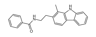 N-benzoyl-2-(1-methyl-9H-carbazol-2-yl)ethylamine结构式