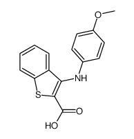 3-(4-methoxyanilino)-1-benzothiophene-2-carboxylic acid结构式