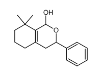 8,8-dimethyl-3-phenyl-3,4,5,6,7,8-hexahydro-1H-2-benzopyran-1-ol结构式