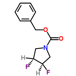 (3R,4R)-BENZYL 3,4-DIFLUOROPYRROLIDINE-1-CARBOXYLATE Structure