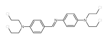 4-[[4-[bis(2-chloroethyl)amino]phenyl]methylideneamino]-N,N-bis(2-chloroethyl)aniline Structure