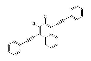 2,3-dichloro-1,4-bis(2-phenylethynyl)naphthalene结构式