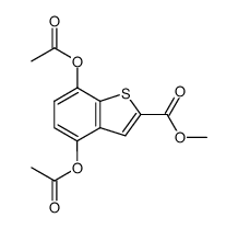 methyl 4,7-bis(acetyloxy)benzo[b]thiophene-2-carboxylate Structure