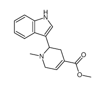 methyl 2-(3-indolyl)-1-methyl-1,2,3,6-tetrahydropyridine-4-carboxylate结构式