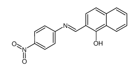 (E)-2-(((4-nitrophenyl)imino)methyl)naphthalen-1-ol Structure