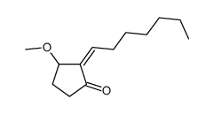 2-heptylidene-3-methoxycyclopentan-1-one结构式