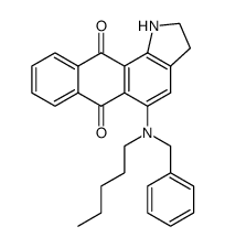 2,3-dihydro-5-N-amyl-N-benzylaminonaphtho[2,3-g]indole-6,11-dione结构式