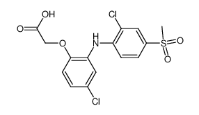 (4-chloro-2-{[2-chloro-4-(methylsulfonyl)phenyl]amino}phenoxy)acetic acid Structure