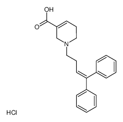 N-(4,4-diphenyl-3-butenyl)-1,2,5,6-tetrahydro-3-pyridinecarboxylic acid hydrochloride结构式