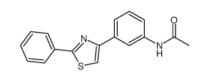 N-(3-(2-phenylthiazol-4-yl)phenyl)acetamide结构式