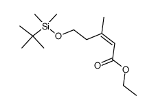 (Z)-ethyl 5-(tert-butyldimethylsilyloxy)-3-methylpent-2-enoate结构式