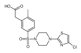 2-[5-[4-(4-chloro-1,3-thiazol-2-yl)piperazin-1-yl]sulfonyl-2-methylphenyl]acetic acid Structure