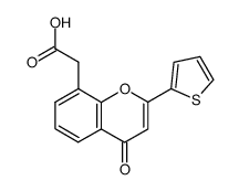 2-(4-oxo-2-(thiophen-2-yl)-4H-chromen-8-yl)acetic acid结构式