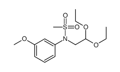 N-(2,2-diethoxyethyl)-N-(3-methoxyphenyl)methanesulfonamide结构式
