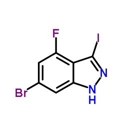 6-Bromo-4-fluoro-3-iodo-1H-indazole Structure