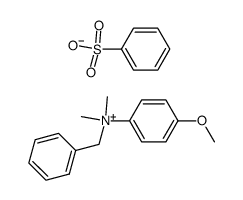 Benzenesulfonatebenzyl-(4-methoxy-phenyl)-dimethyl-ammonium;结构式