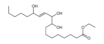 ethyl 9,10,13-trihydroxyoctadec-11-enoate结构式