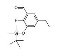 3-[tert-butyl(dimethyl)silyl]oxy-5-ethyl-2-fluorobenzaldehyde结构式