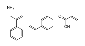 azane,prop-2-enoic acid,prop-1-en-2-ylbenzene,styrene Structure