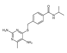 4-(2,5-Diamino-6-methyl-pyrimidin-4-ylsulfanylmethyl)-N-isopropyl-benzamide结构式