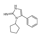 1-cyclopentyl-5-phenylimidazol-2-amine Structure