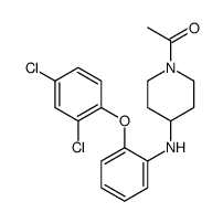 1-[4-[2-(2,4-dichlorophenoxy)anilino]piperidin-1-yl]ethanone Structure