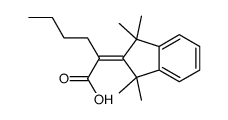 2-(1,1,3,3-tetramethylinden-2-ylidene)hexanoic acid结构式