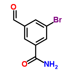 3-Bromo-5-formylbenzamide结构式