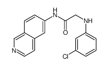 2-(3-chloroanilino)-N-isoquinolin-6-ylacetamide结构式