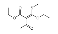 ethyl 2-[ethoxy(methylsulfanyl)methylidene]-3-oxobutanoate结构式