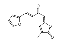(5E)-5-[(E)-4-(furan-2-yl)-2-oxobut-3-enylidene]-3-methylfuran-2(5H)-one结构式