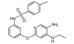 N-(3-{[5-amino-4-(ethylamino)-2-pyridinyl]oxy}phenyl)-4-methylbenzenesulfonamide结构式