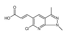 2-Propenoic acid, 3-(6-chloro-1,3-dimethyl-1H-pyrazolo[3,4-b]pyridin-5-yl) Structure