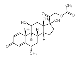 Prednisolone, 9-bromo-6.alpha.-methyl-, 21-acetate结构式