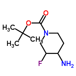 tert-butyl 4-amino-3-fluoropiperidine-1-carboxylate structure